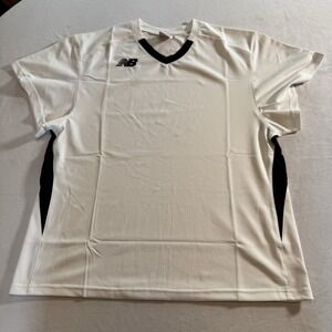 New Balance Men's Lacrosse LAX Jersey Short Sleeve Mesh White Polyester Medium‎